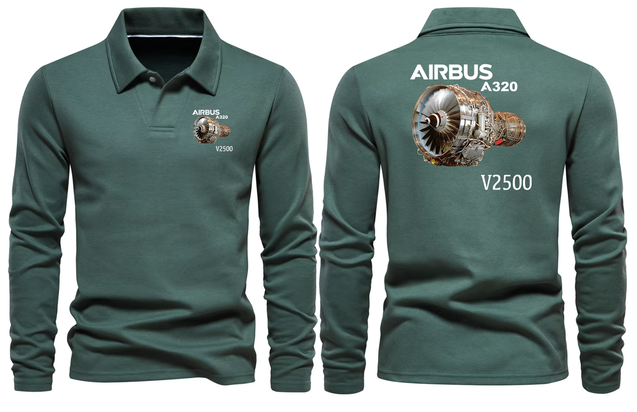 AIRBUS A320 V2500 LONG SLEEVE  POLO