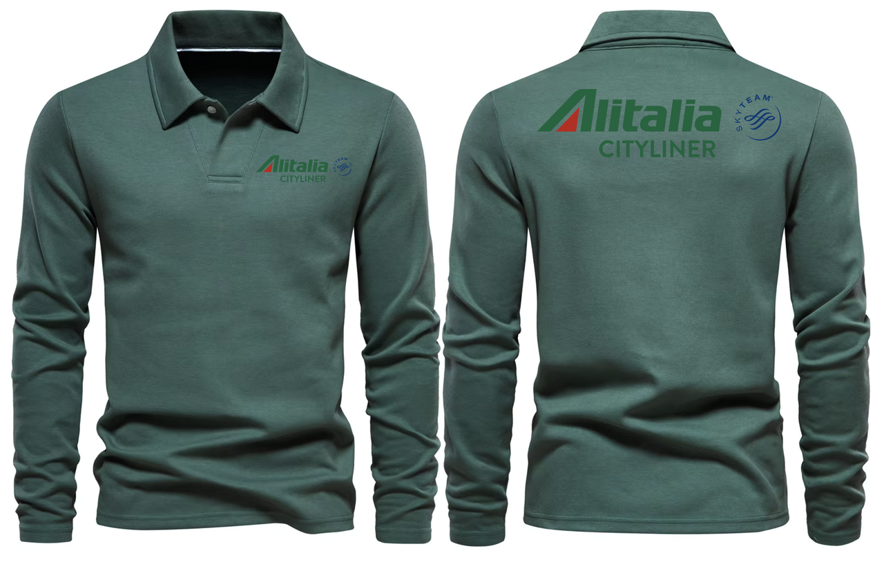 ALITALIA LONG SLEEVE  POLO