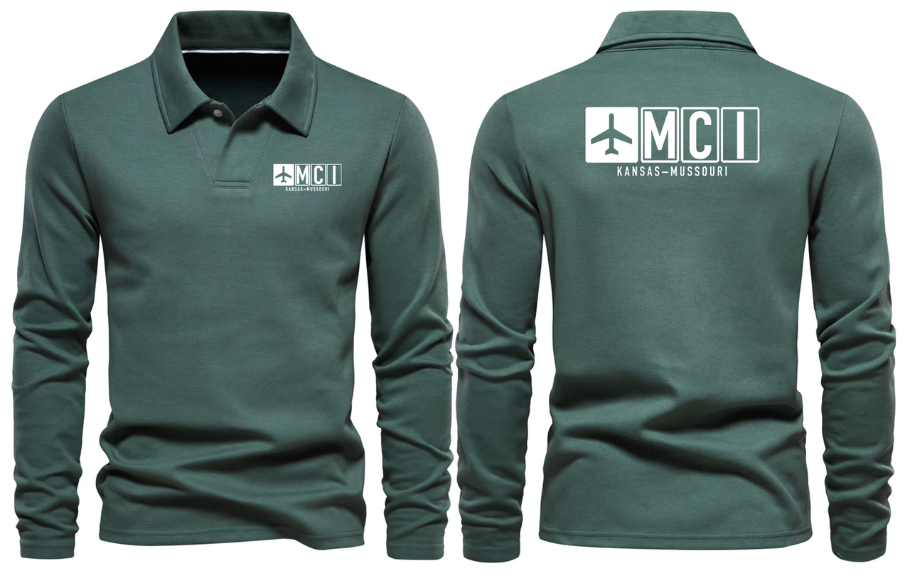 MCI AIRPORT LONG SLEEVE POLO