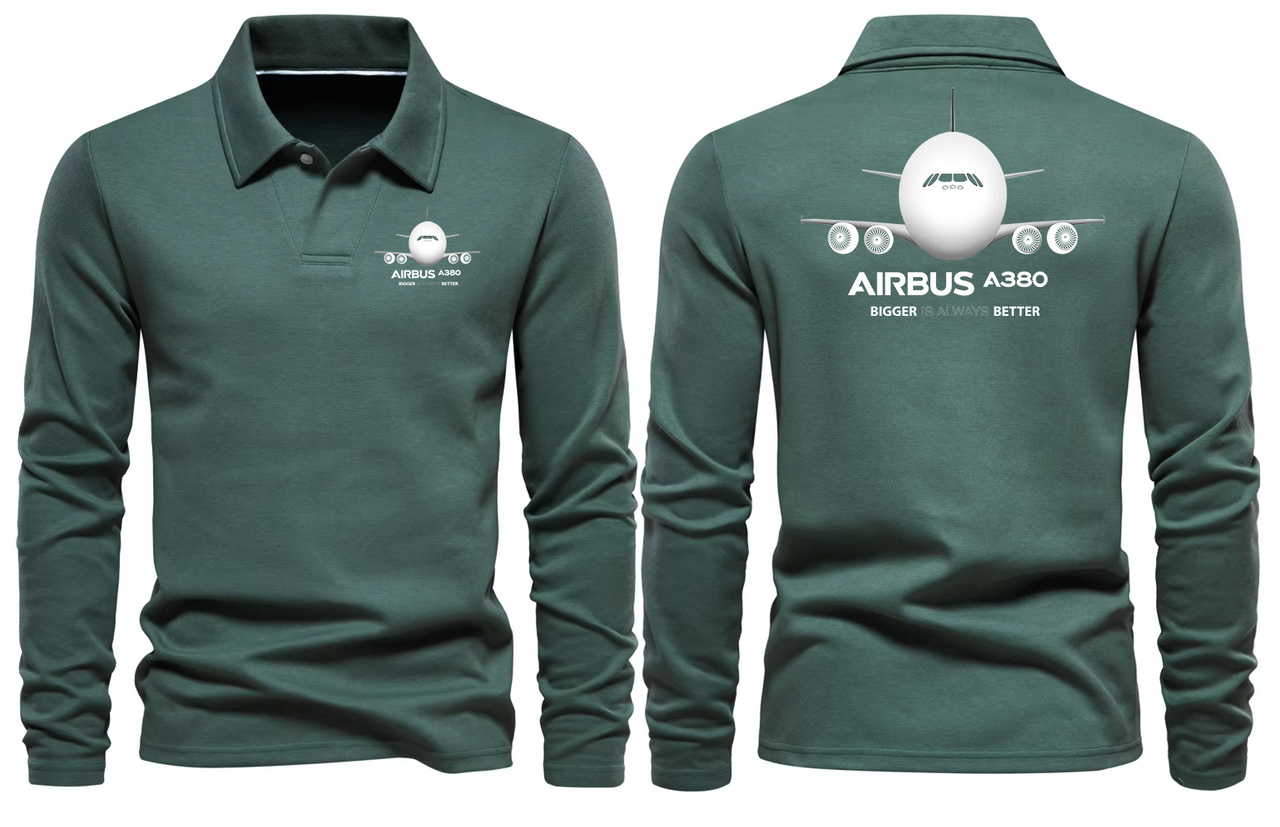 AIRBUS A380 LONG SLEEVE  POLO