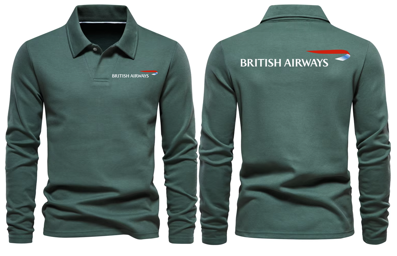 BRITISH AIRWAYS LONG SLEEVE  POLO