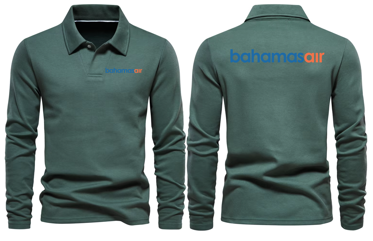 BAHAMAS AIR LONG SLEEVE  POLO