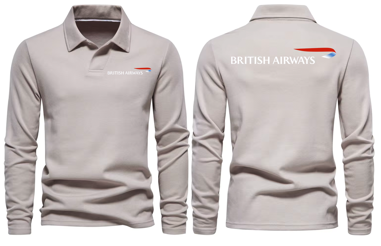 BRITISH AIRWAYS LONG SLEEVE  POLO