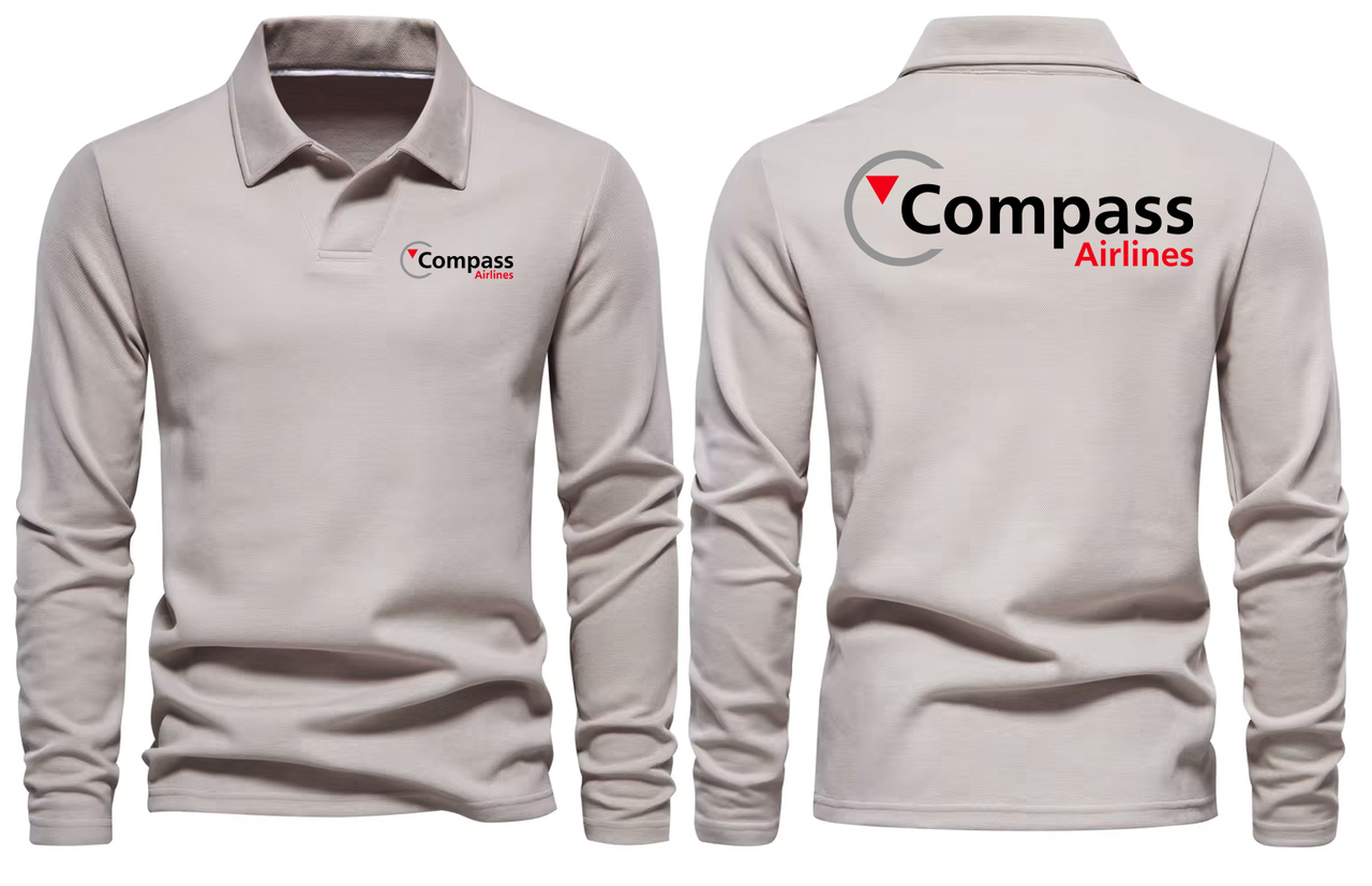 COMPASS AIRLINES  LONG SLEEVE  POLO
