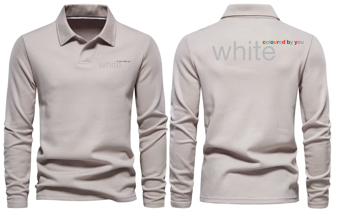 WHITE  LONG SLEEVE  POLO