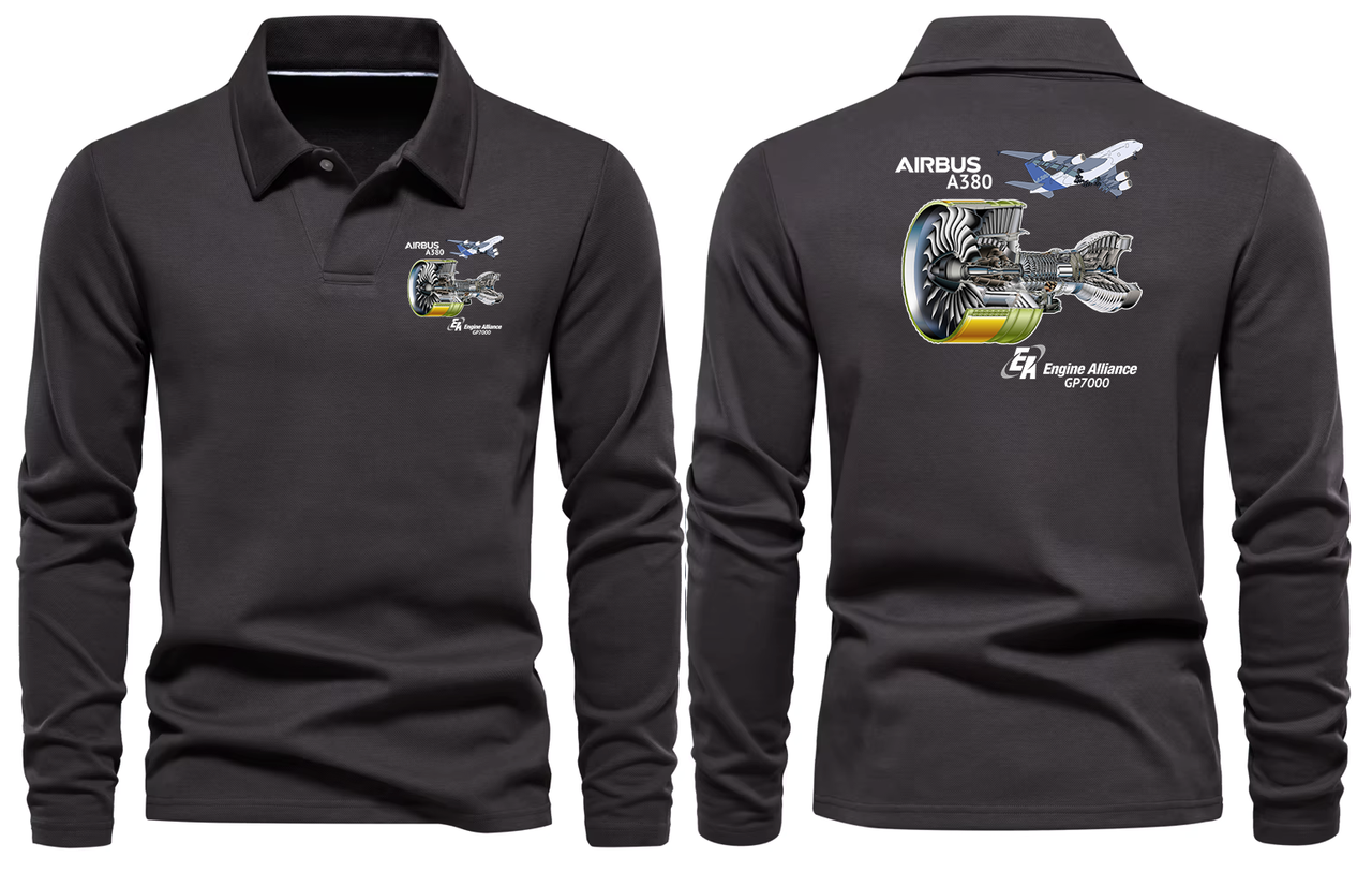 AIRBUS A380 GP7000 LONG SLEEVE  POLO
