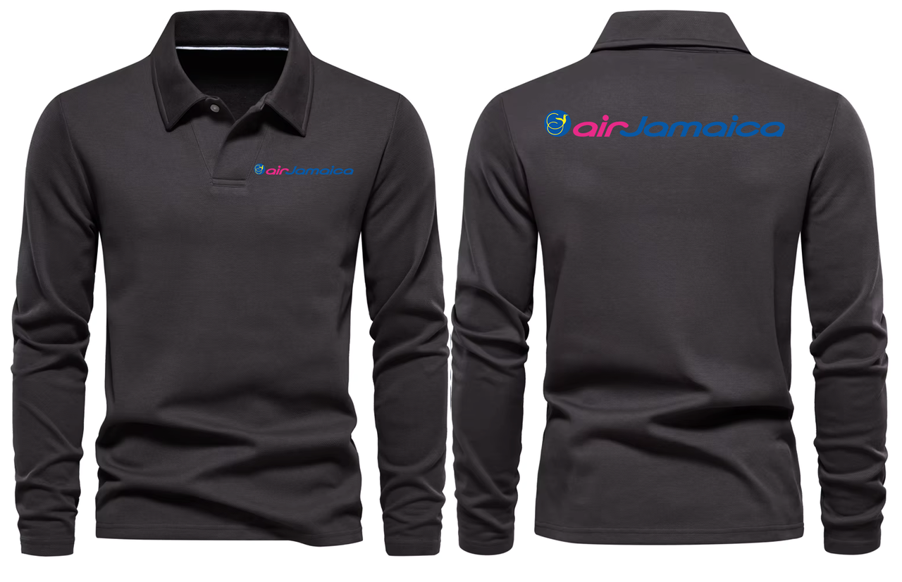 AIR JAMAICA  LONG SLEEVE  POLO