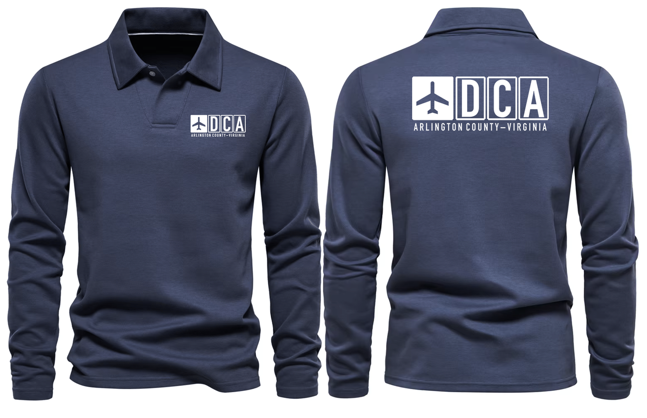 DCA AIRPORT LONG SLEEVE POLO