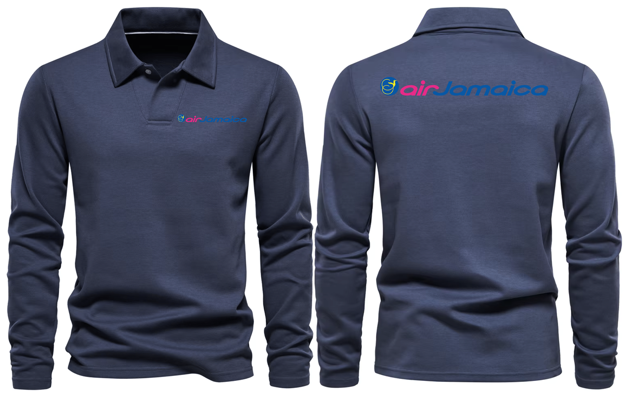 AIR JAMAICA  LONG SLEEVE  POLO