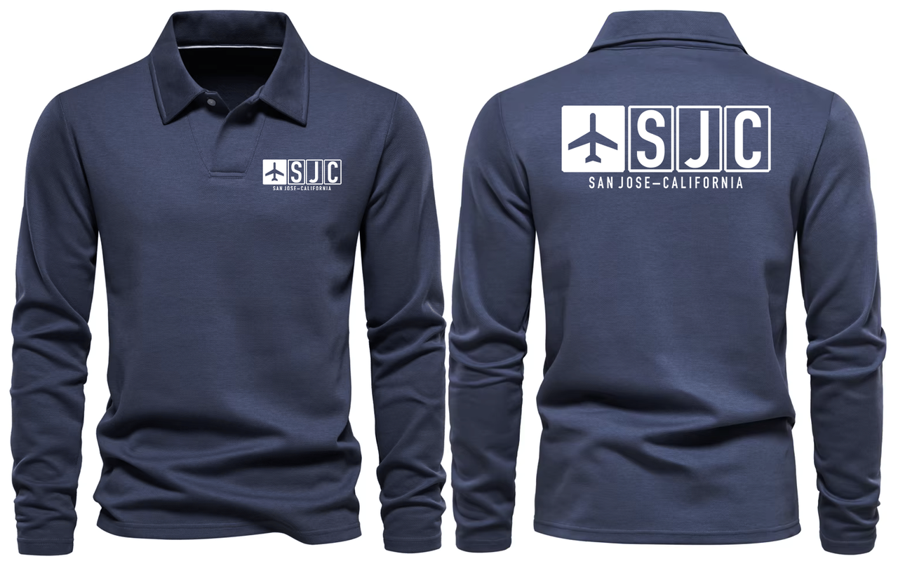 SJC AIRPORT LONG SLEEVE POLO