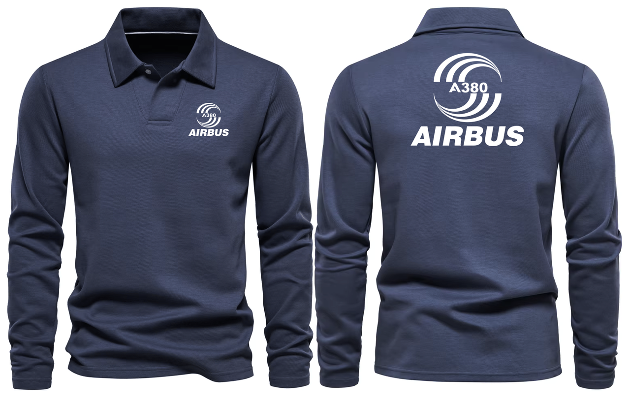 AIRBUS A380 LONG SLEEVE  POLO