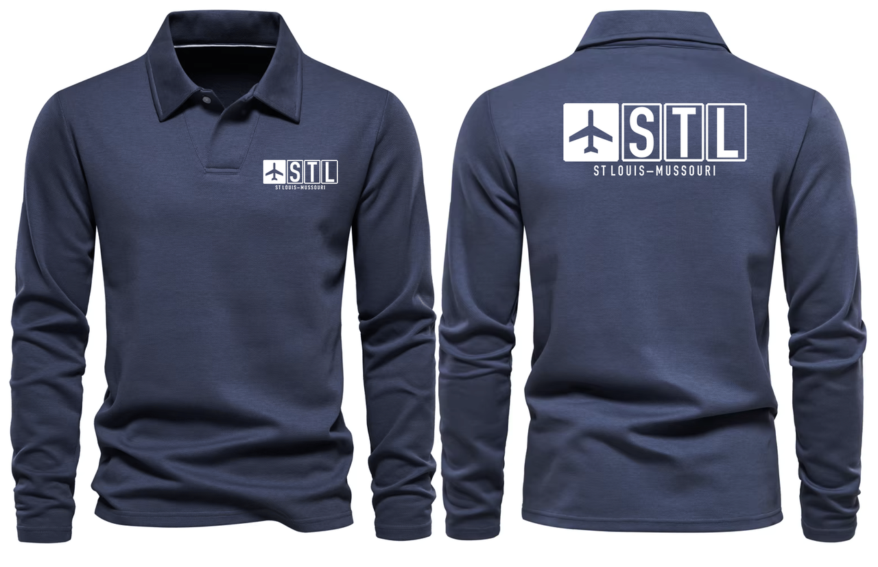 STL AIRPORT LONG SLEEVE POLO