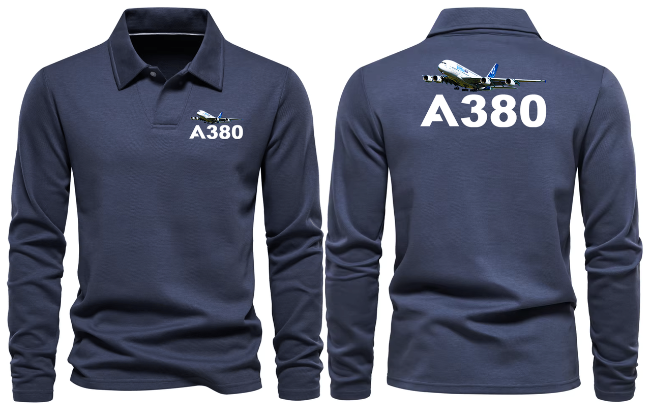 AIRBUS A380 LONG SLEEVE  POLO