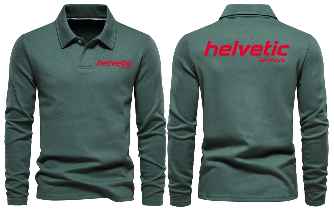 HELVETIC AIRLINES LONG SLEEVE  POLO