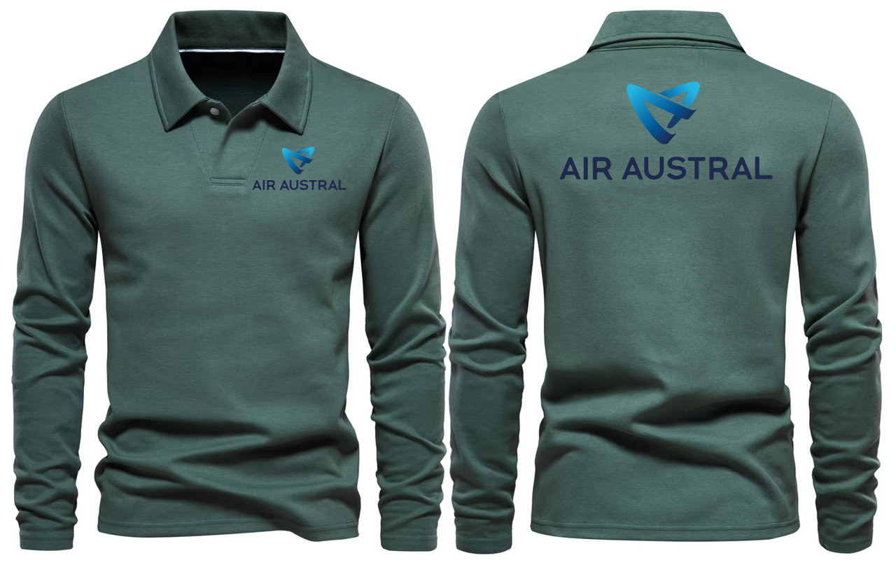 AIR AUSTRAL LONG SLEEVE  POLO