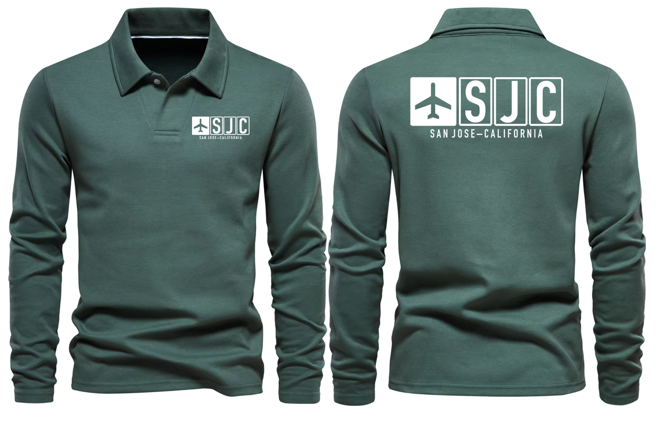 SJC AIRPORT LONG SLEEVE POLO