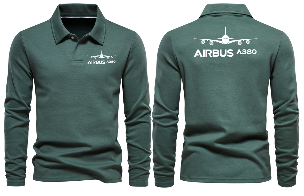 AIRBUS A380 LONG SLEEVE  POLO