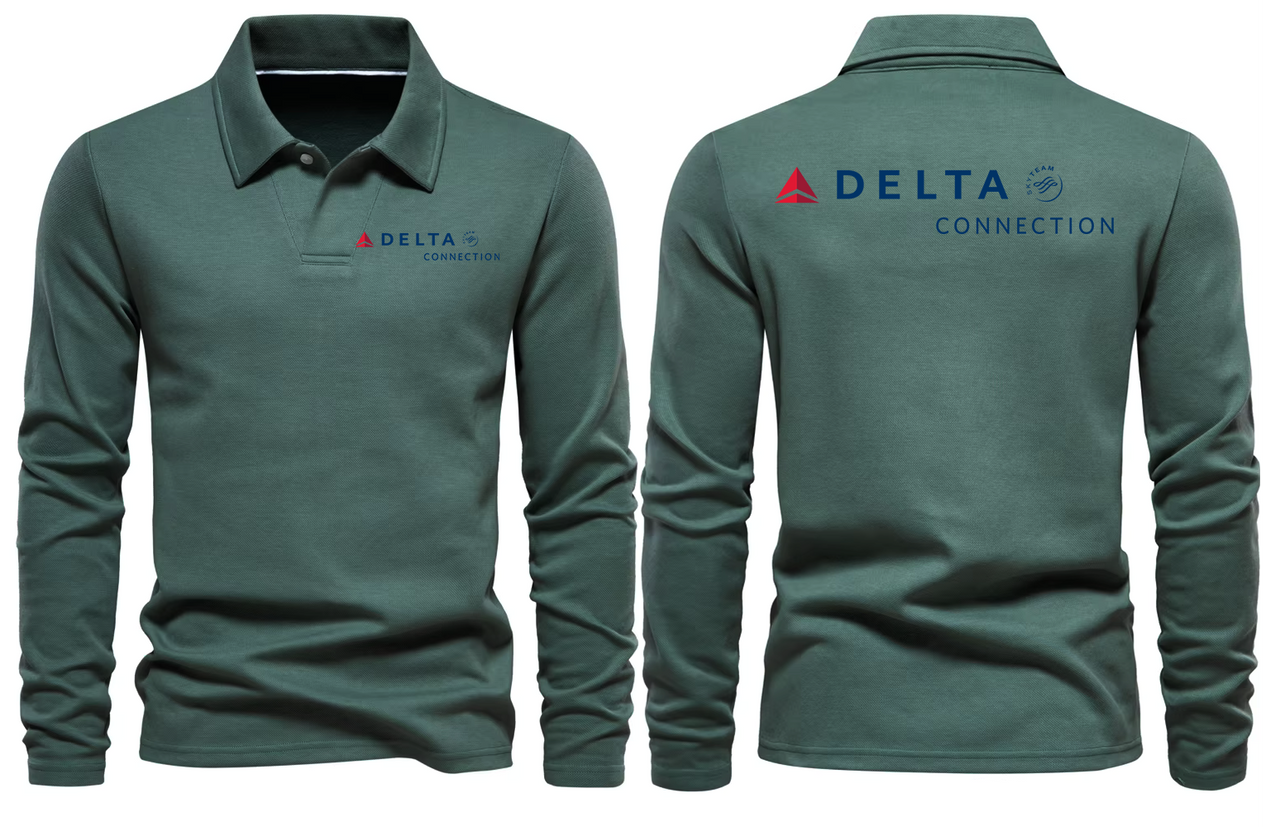 DELTA CONNECTION LONG SLEEVE  POLO