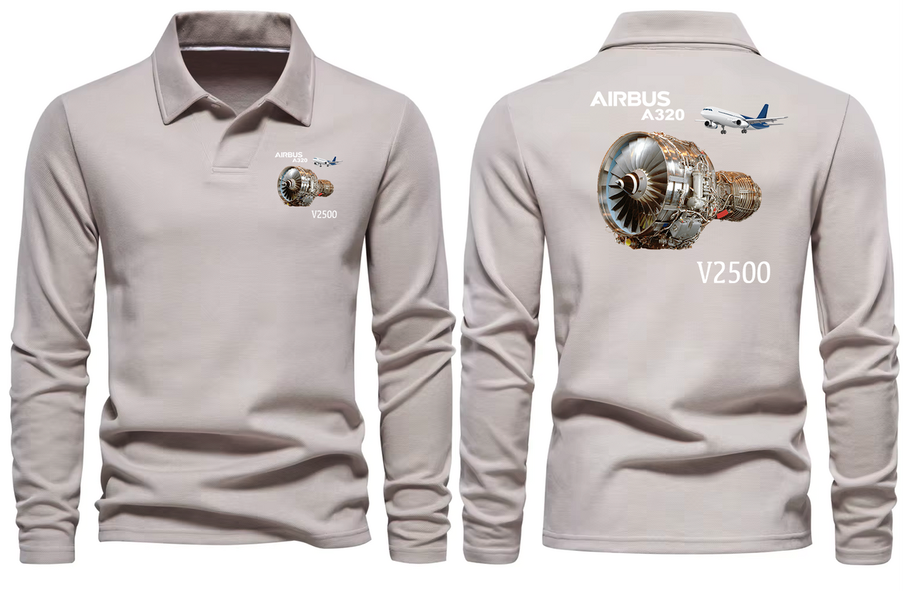 AIRBUS A320 V2500 LONG SLEEVE  POLO