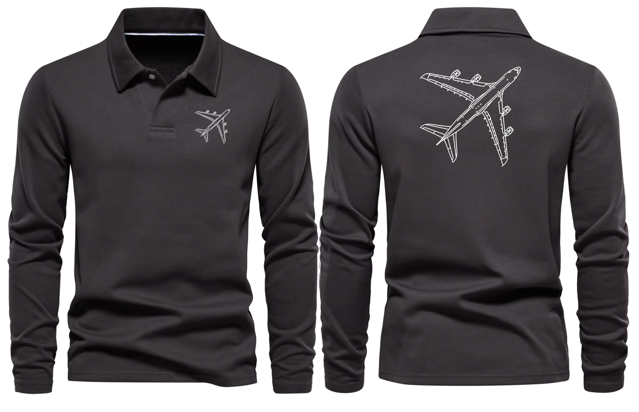 AIRBUS A380 LONG SLEEVE  POLO
