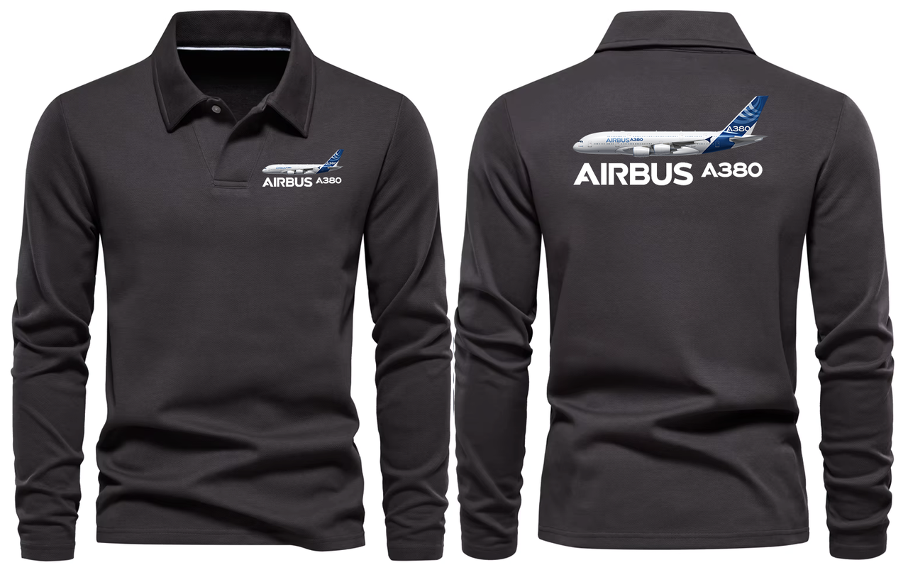 AIRBUS A380 LONG SLEEVE  POLO