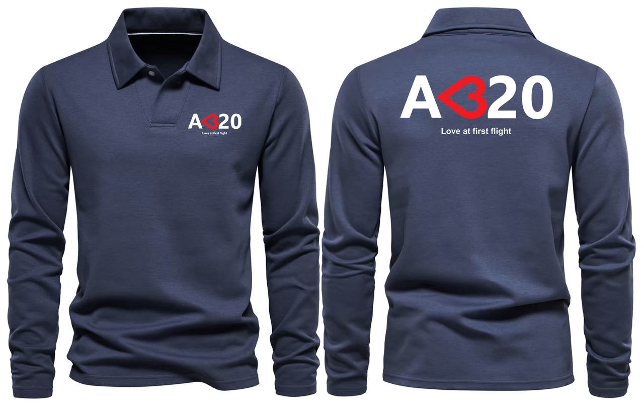 AIRBUS A320 LOVE LONG SLEEVE  POLO