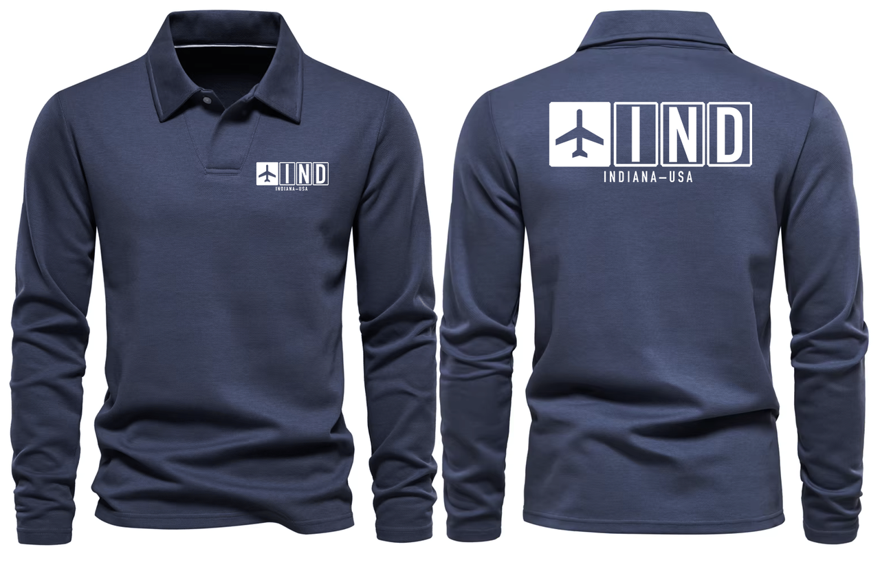 IND AIRPORT LONG SLEEVE POLO