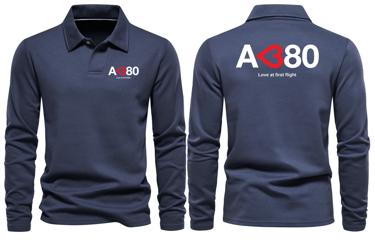 AIRBUS A380 LOVE LONG SLEEVE  POLO