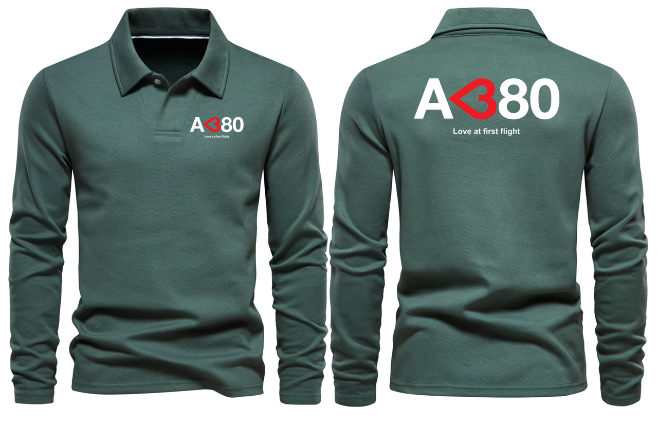 AIRBUS A380 LOVE LONG SLEEVE  POLO