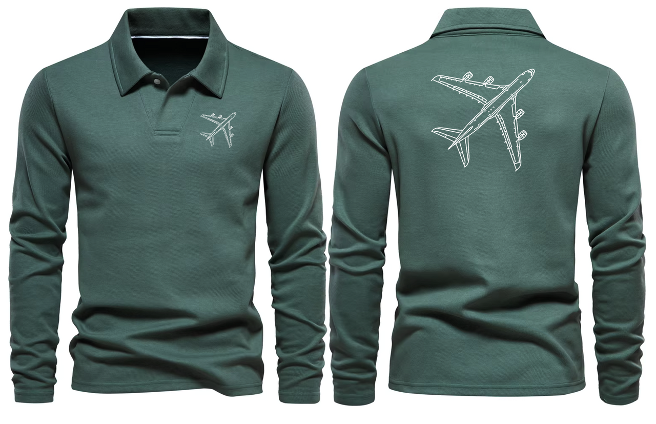 AIRBUS A380 LONG SLEEVE  POLO