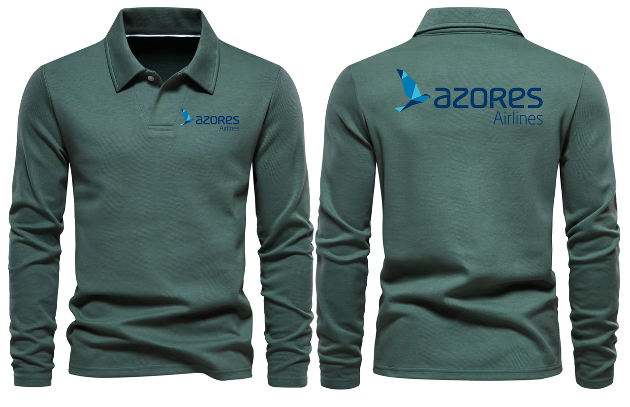 AZORES AIRLINES LONG SLEEVE  POLO
