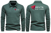 Thumbnail for AIR DELTA AIRLINES LONG SLEEVE  POLO
