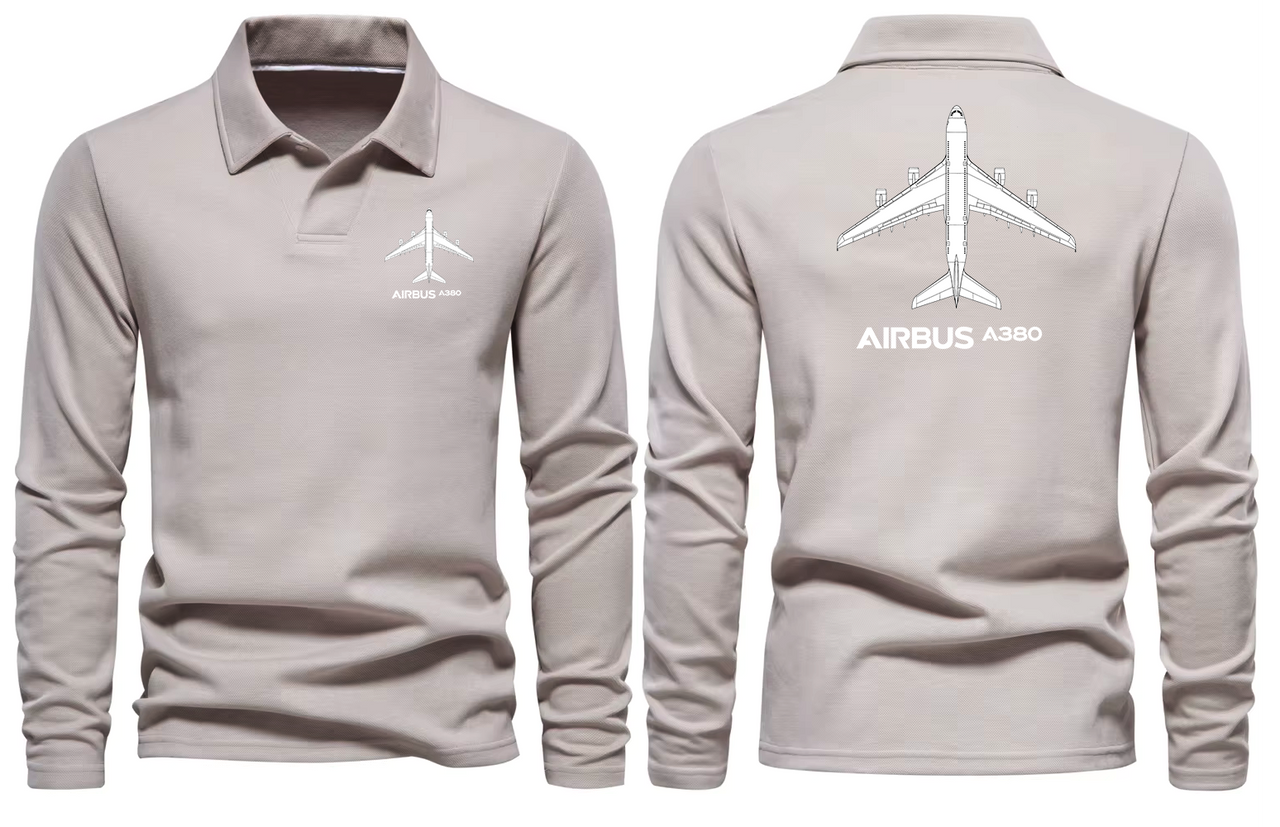 AIRBUS A380 LONG SLEEVE  POLO
