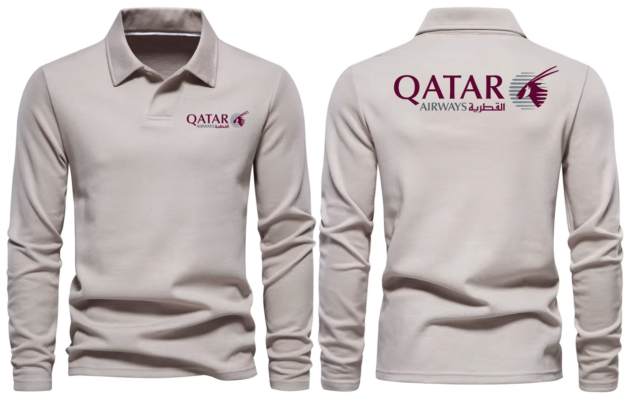 QATAR AIRWAYS LONG SLEEVE  POLO