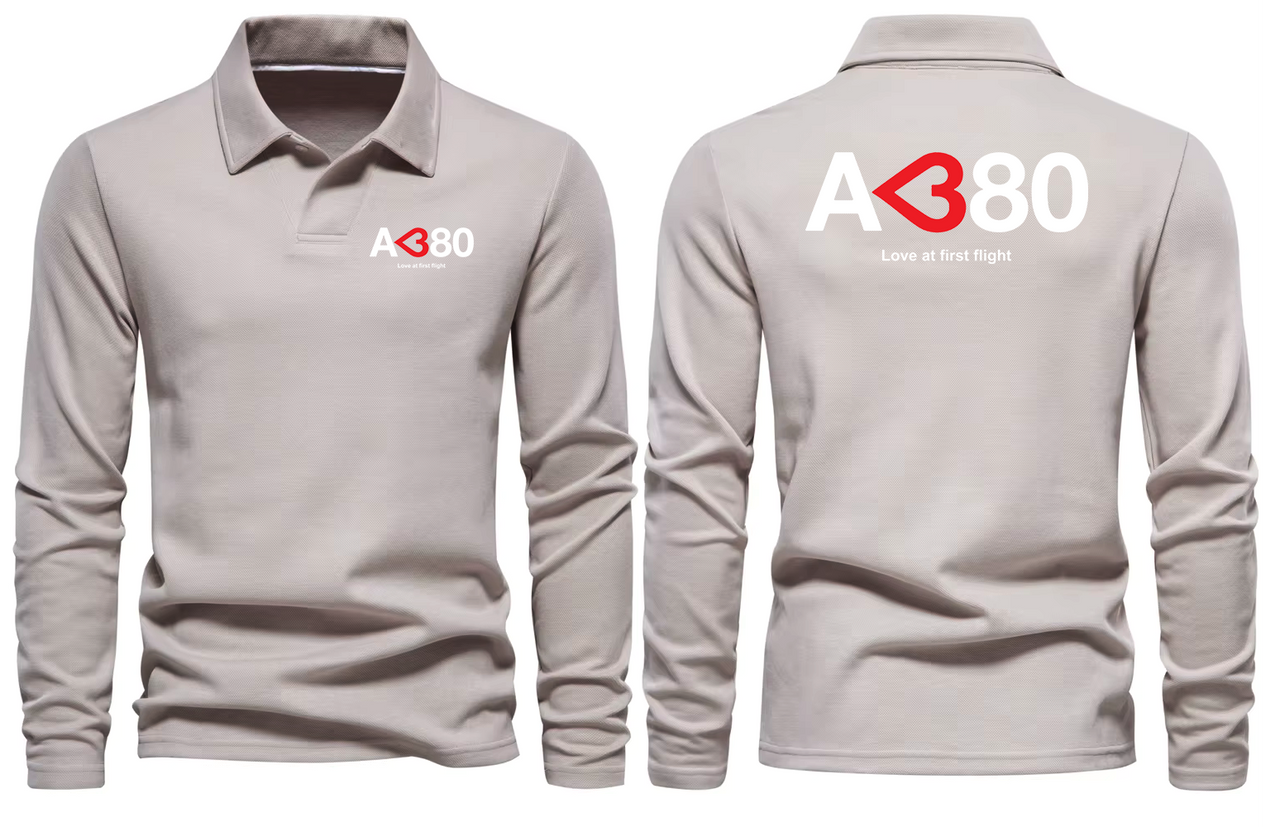 AIRBUS A380 LOVE LONG SLEEVE  POLO