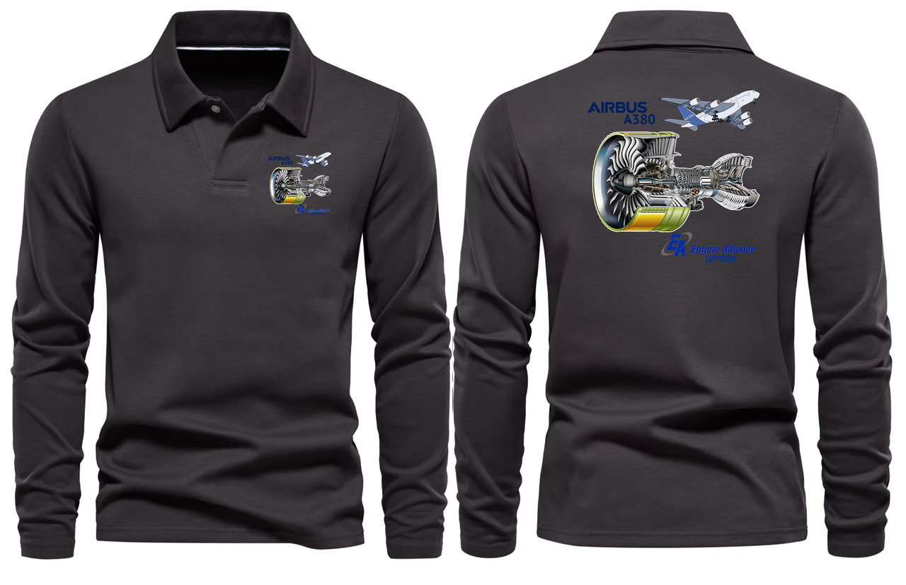 AIRBUS 380 ENGINE GP700LONG SLEEVE  POLO