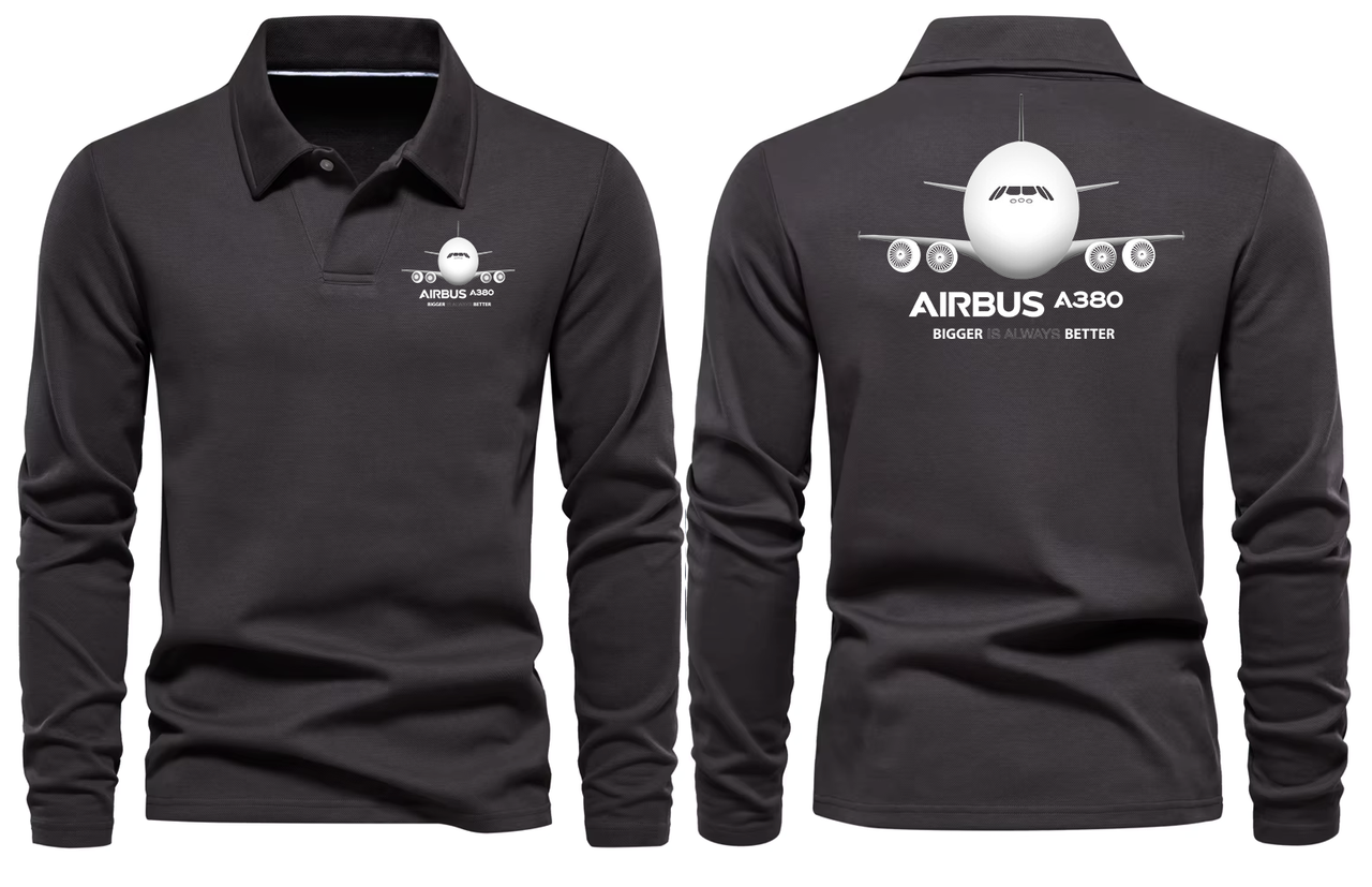 AIRBUS A380 LONG SLEEVE  POLO