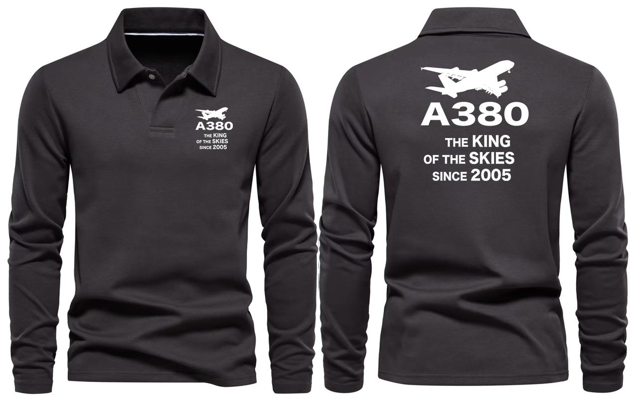 AIRBUS A380 THE KING LONG SLEEVE  POLO