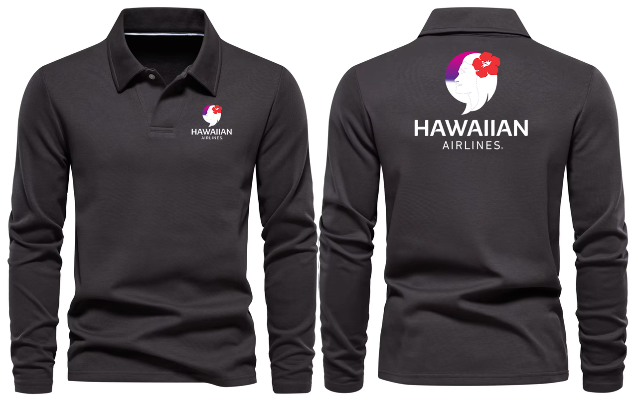 HAWAIIAN AIRLINES LONG SLEEVE  POLO