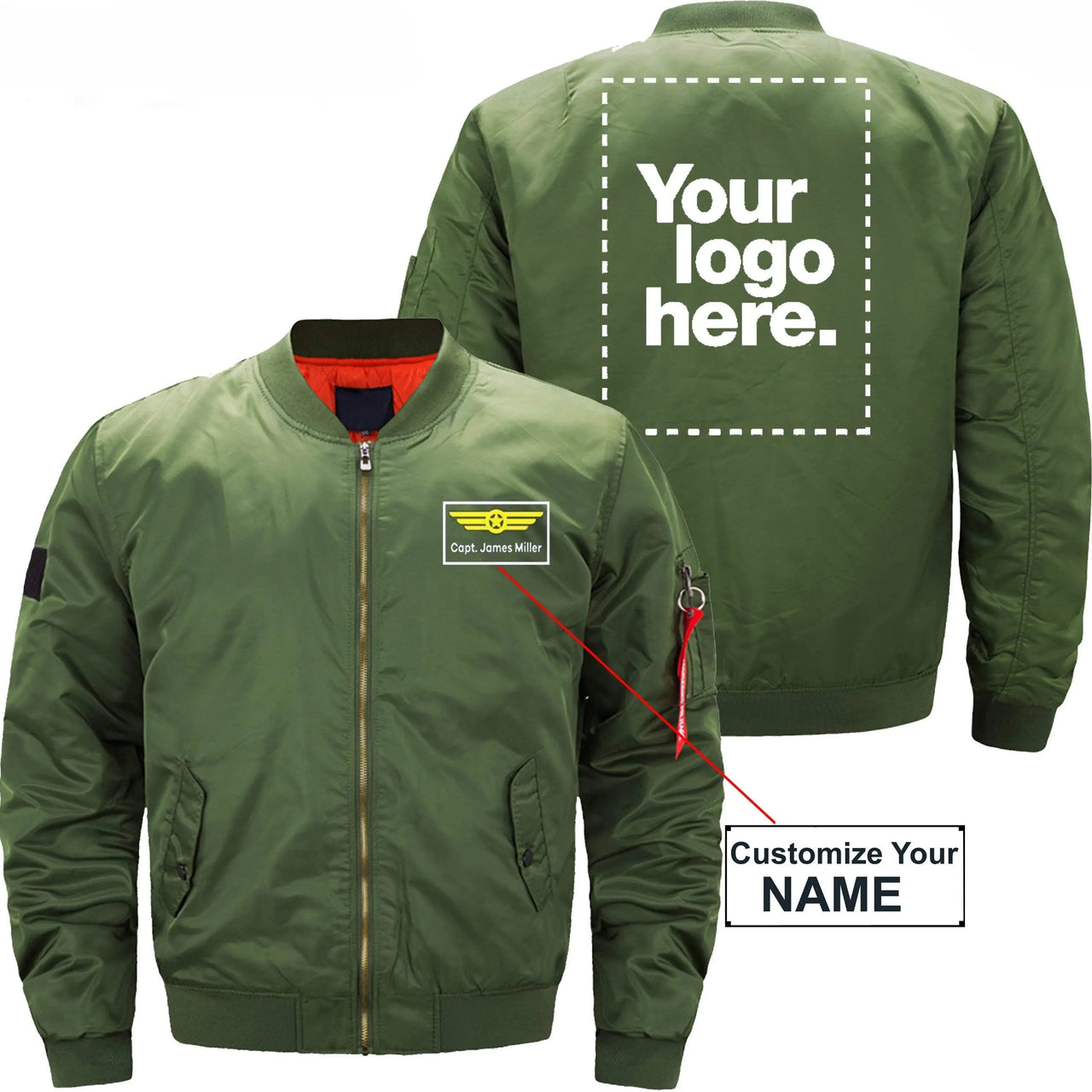 CUSTOM NAME & LOGO DESIGNED - JACKET THE AV8R