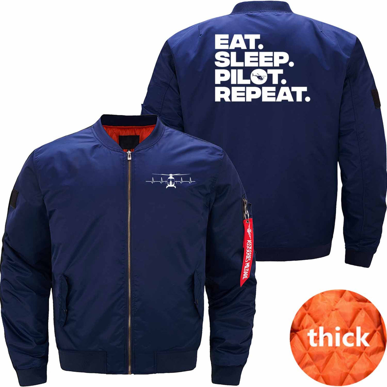 HELICOPTER Ma-1 Bomber Jacket Flight Jacket Aviator Jacket THE AV8R