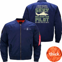 Thumbnail for HELICOPTER Ma-1 Bomber Jacket Flight Jacket Aviator Jacket THE AV8R