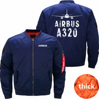 Thumbnail for AIRBUS A320 Ma-1 Bomber Jacket Flight Jacket Aviator Jacket THE AV8R