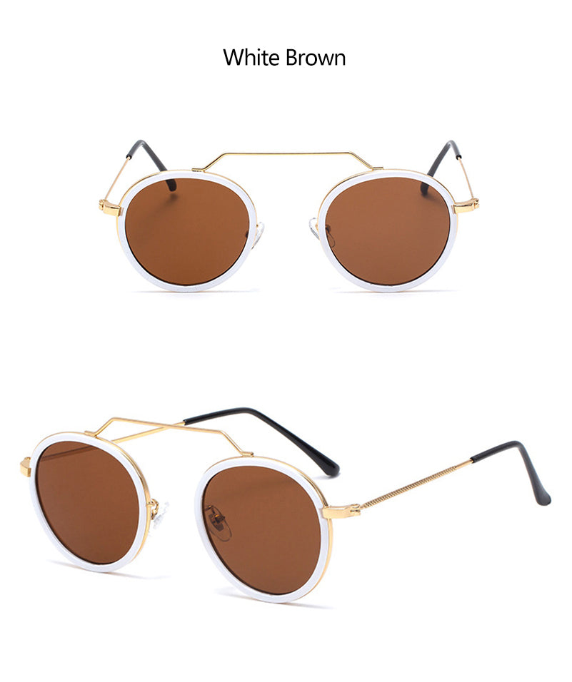 Hot Sale Retro Round Sunglasses Men Women Brand Designer Punk Glasses AV8R