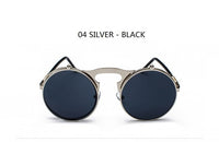 Thumbnail for Sunglasses Round Metal Women Men Style Retro Flip Circular Double Sun Glasses AV8R