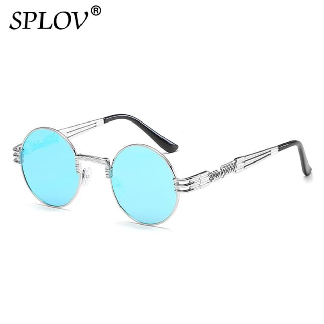 New Fashion Retro Steampunk Round Metal Sunglasses for Men and Women AV8R