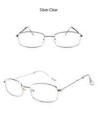 Thumbnail for Vintage Small Rectangle Sunglasses Men Women Retro Metal Frame Sun Glasses AV8R