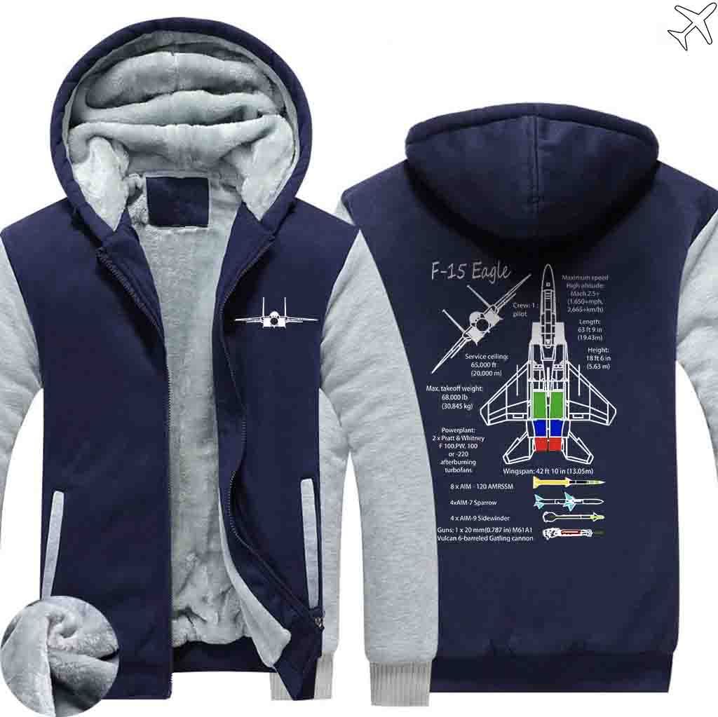 THE F-1 5 EAGLE HOODIES ZIPPER SWEATERS THE AV8R