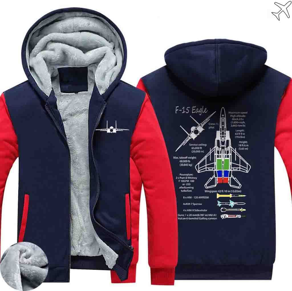 THE F-1 5 EAGLE HOODIES ZIPPER SWEATERS THE AV8R
