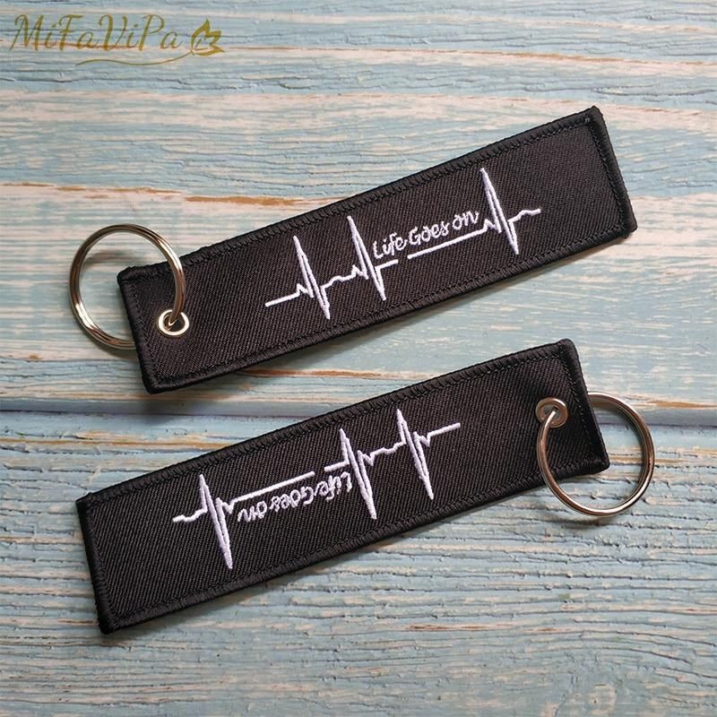 1 PC EMBROIDERY HEARTBEATS KEYCHAIN - PILOTSX